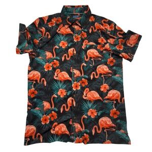 Caribbean Joe Men's Relaxed Light Weight Button Down ‎ large